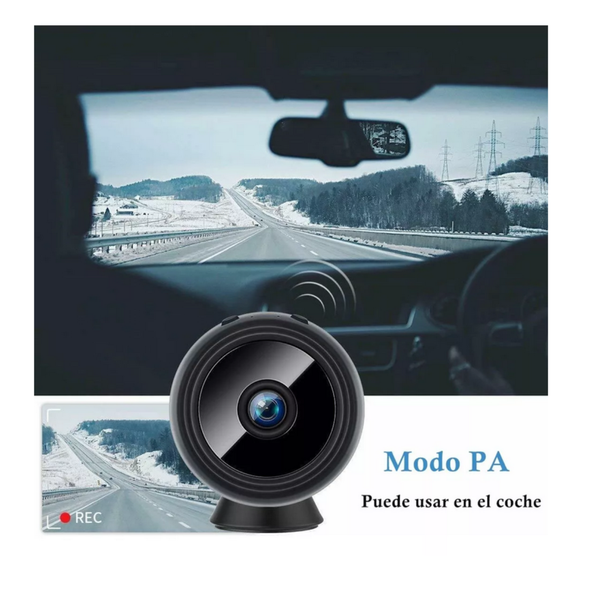 Mini Cámara Vigilancia WiFi Visión Nocturna y Detección de Movimiento 1080p