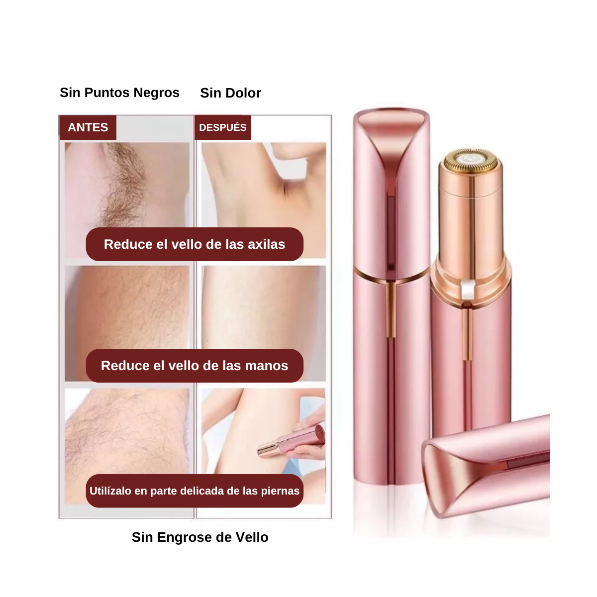 Depiladora Facial Sin Dolor | Elimina el Vello al Instante